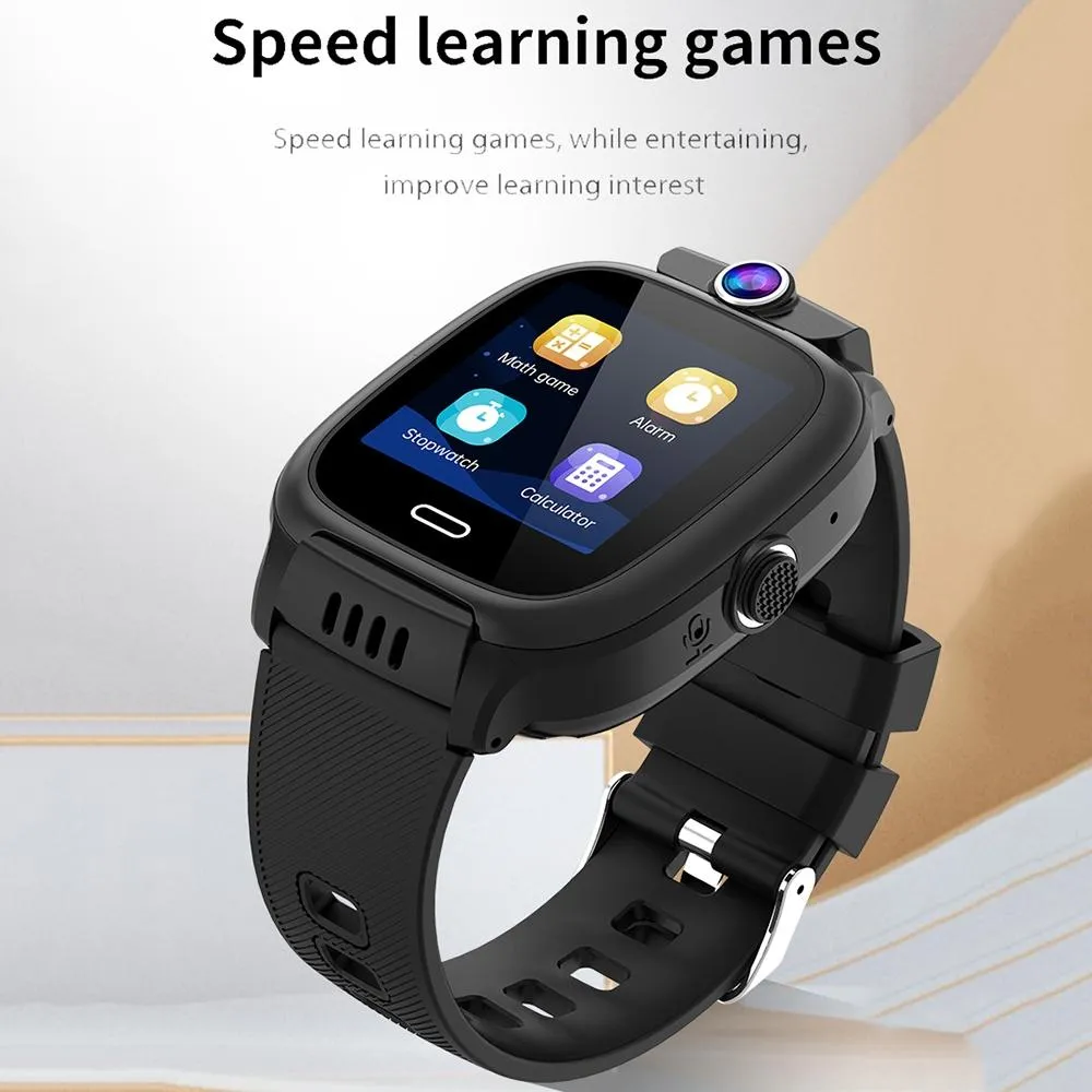 1.44 Inch 4G Video Call Waterproof Smart Children Phone Watch With Sos Function