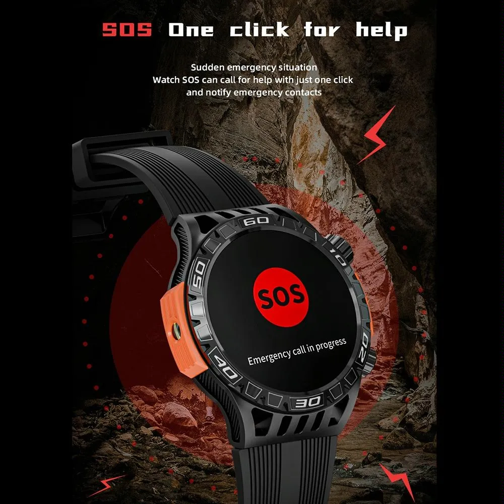 1.46 Inch Ip68 Waterproof Sos Flashlight Bluetooth Smart Watch