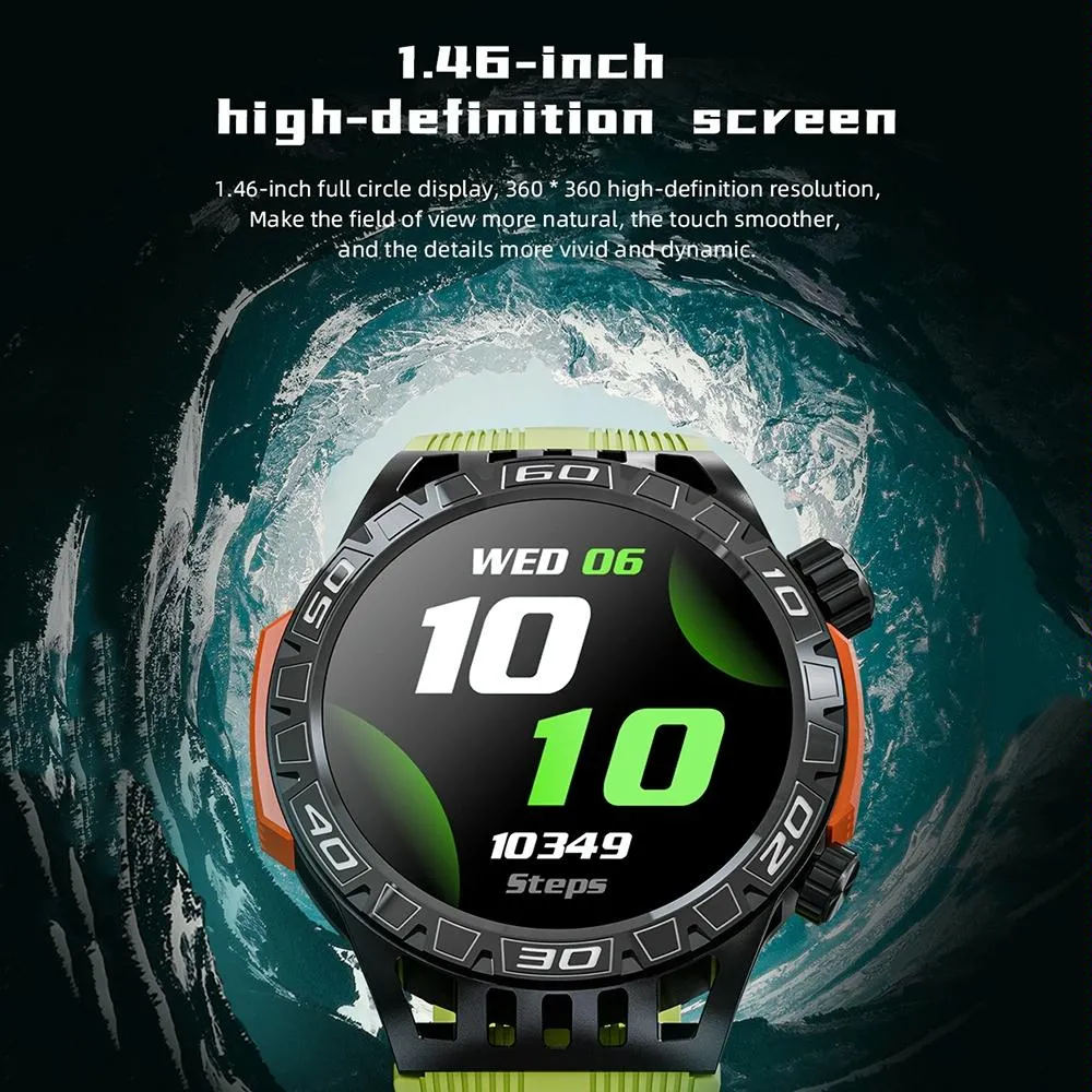 1.46 Inch Ip68 Waterproof Sos Flashlight Bluetooth Smart Watch