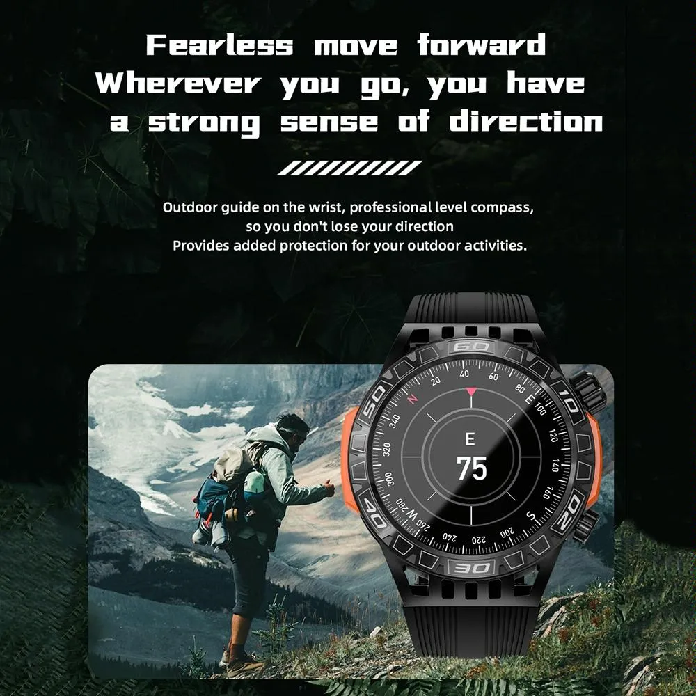1.46 Inch Ip68 Waterproof Sos Flashlight Bluetooth Smart Watch