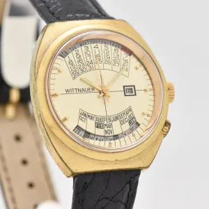 1971 Wittnauer 2000 Ladies Calendar Base Metal And Stainless Steel Watch (# 14533)