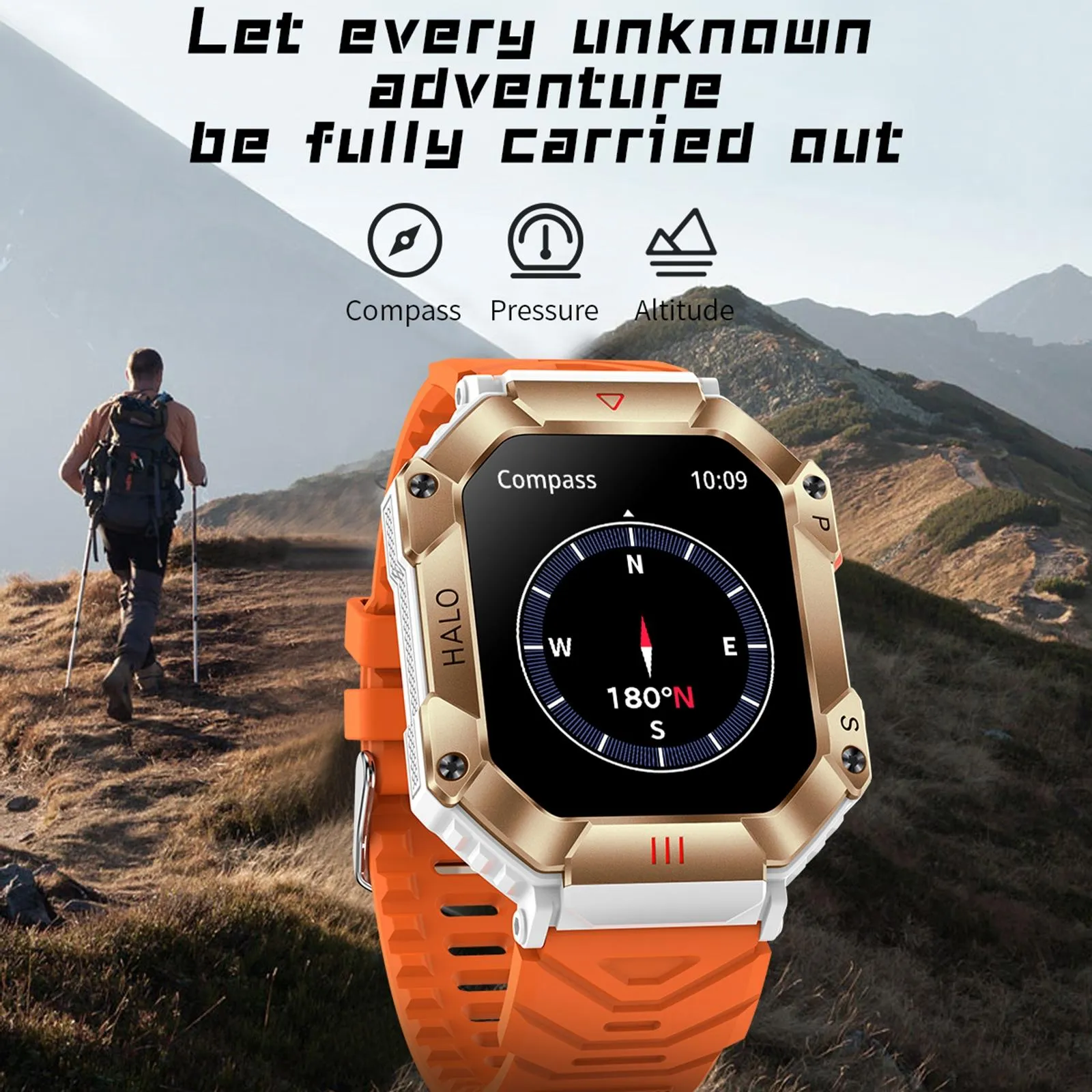 2.0 Inch Bt5.1 Ip67 Sport Smart Watch Support Bluetooth Call / Sleep / Blood Oxygen / Heart Rate / Blood Pressure Health Monitor
