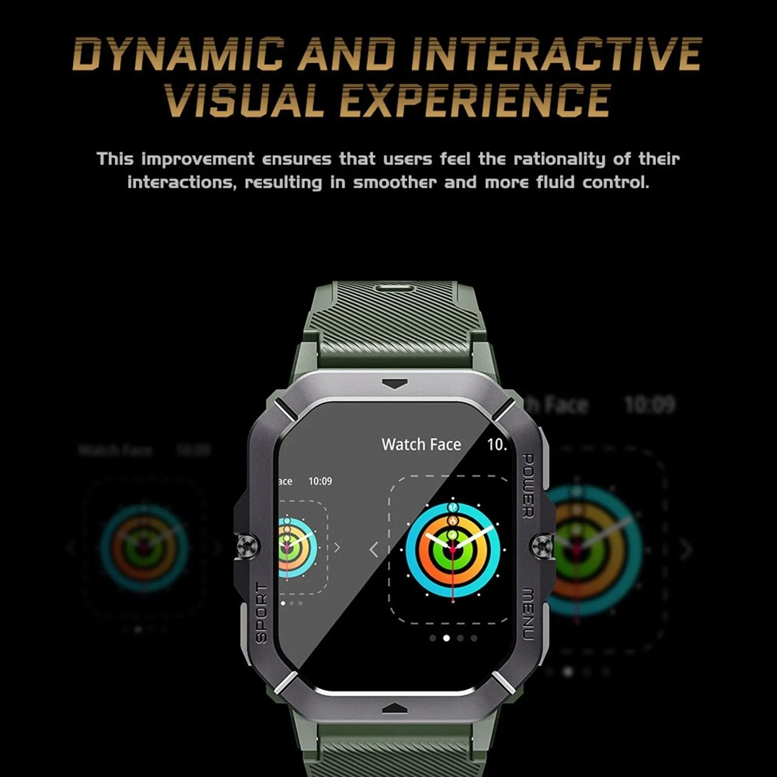 2.02 Inch Sport Smart Watch Support Bluetooth Call / Sleep / Blood Oxygen / Heart Rate / Blood Pressure Health Monitor
