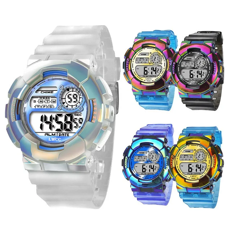 2022 LED Digital Watch for Women Waterproof Causal Sports Watches Ladies Transparent Watch Women&#39;s Wristwatch Reloj Mujer