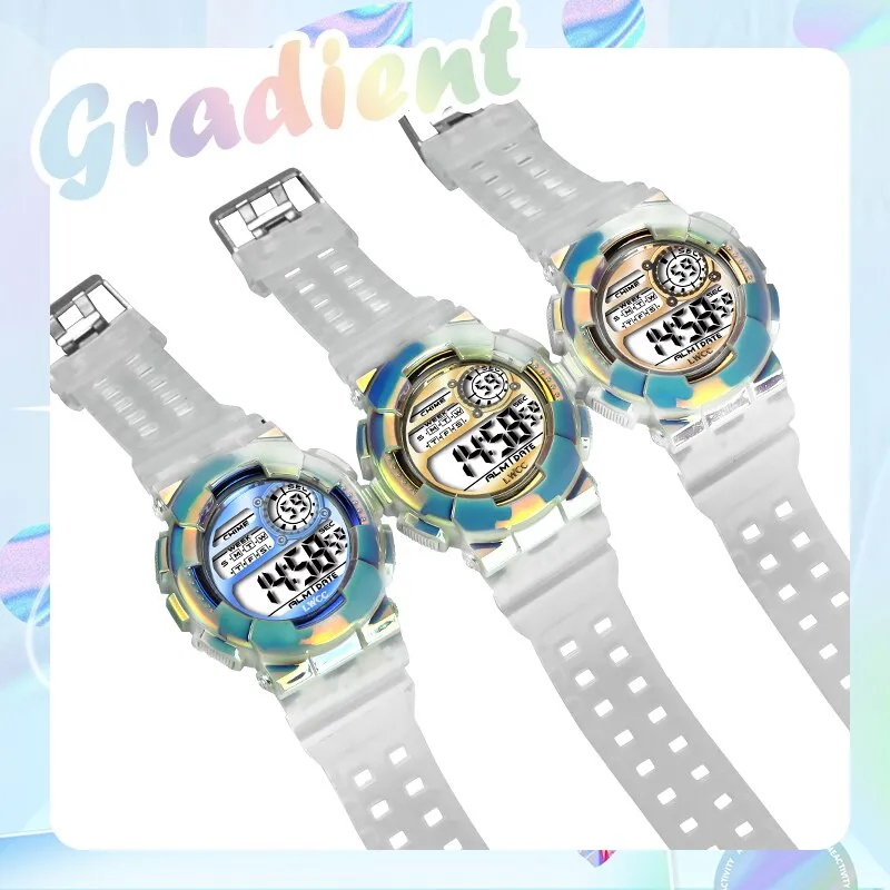 2022 LED Digital Watch for Women Waterproof Causal Sports Watches Ladies Transparent Watch Women&#39;s Wristwatch Reloj Mujer