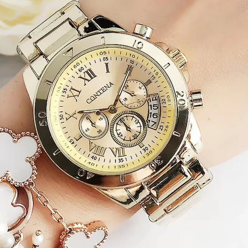 2022 Women Watches Geneva Famous Luxury Brand Fashion Gold Watches For Ladies Casual Female Quartz Watch Women's Wristwatches