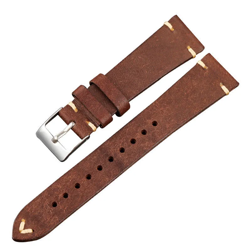 20MMX16MM Vintage Leather Men's Watch Strap