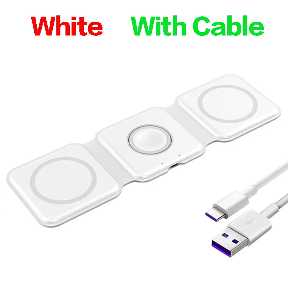3 in 1 foldable wireless charger|100W 3 in 1 foldable Wireless Charger Pad Stand for iPhone 15 14 13 12Pro Max Airpods iWatch Fast Wireless Charging Dock Station