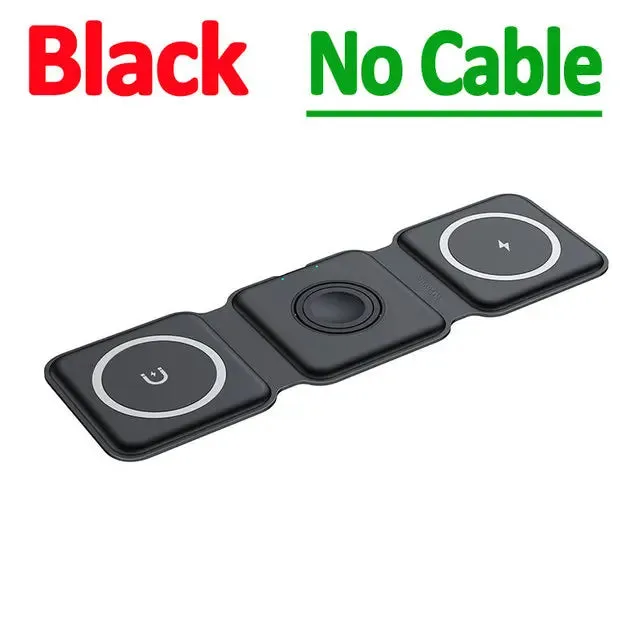 3 in 1 foldable wireless charger|100W 3 in 1 foldable Wireless Charger Pad Stand for iPhone 15 14 13 12Pro Max Airpods iWatch Fast Wireless Charging Dock Station