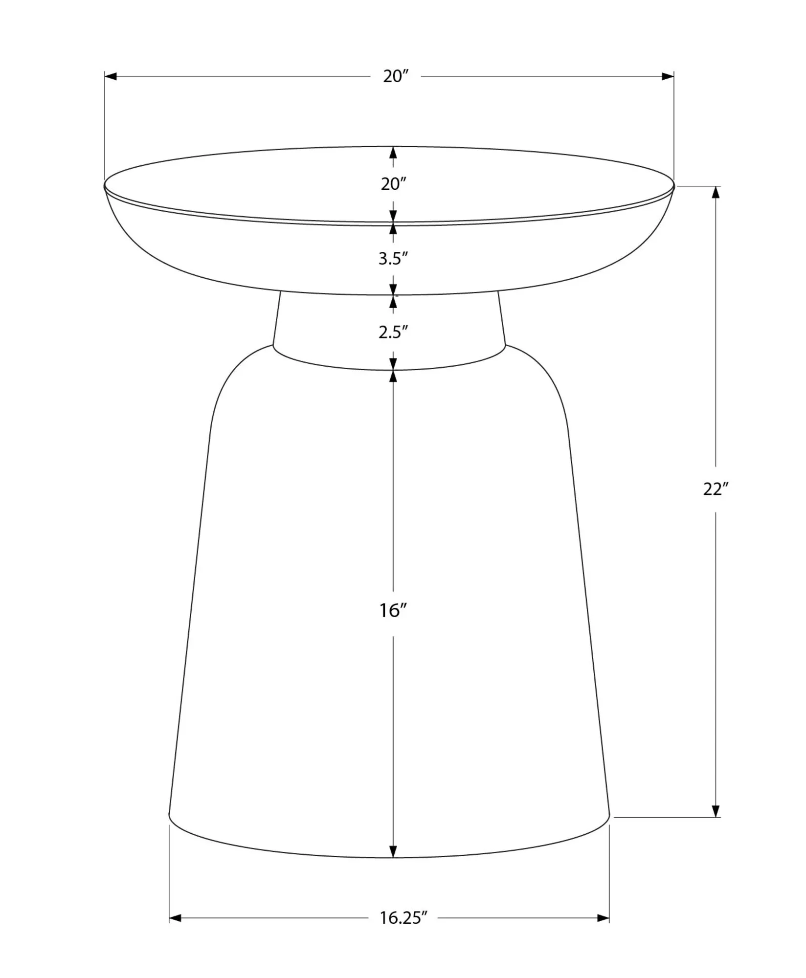 Accent Table, Drum, Side, End, Nightstand, Lamp, Living Room, Bedroom, Chrome Metal, Contemporary, Modern