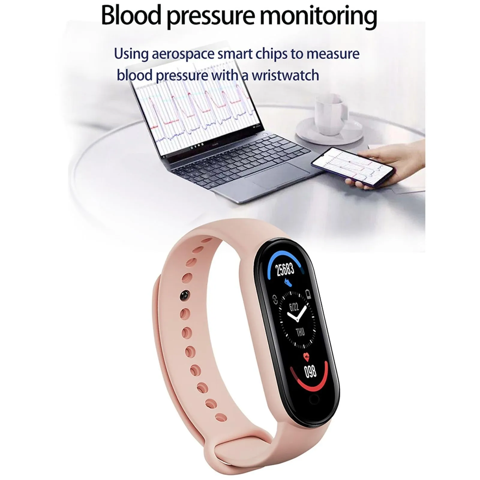 Advanced Health Tracker With Heart Rate Blood Pressure And Sleep Monitoring