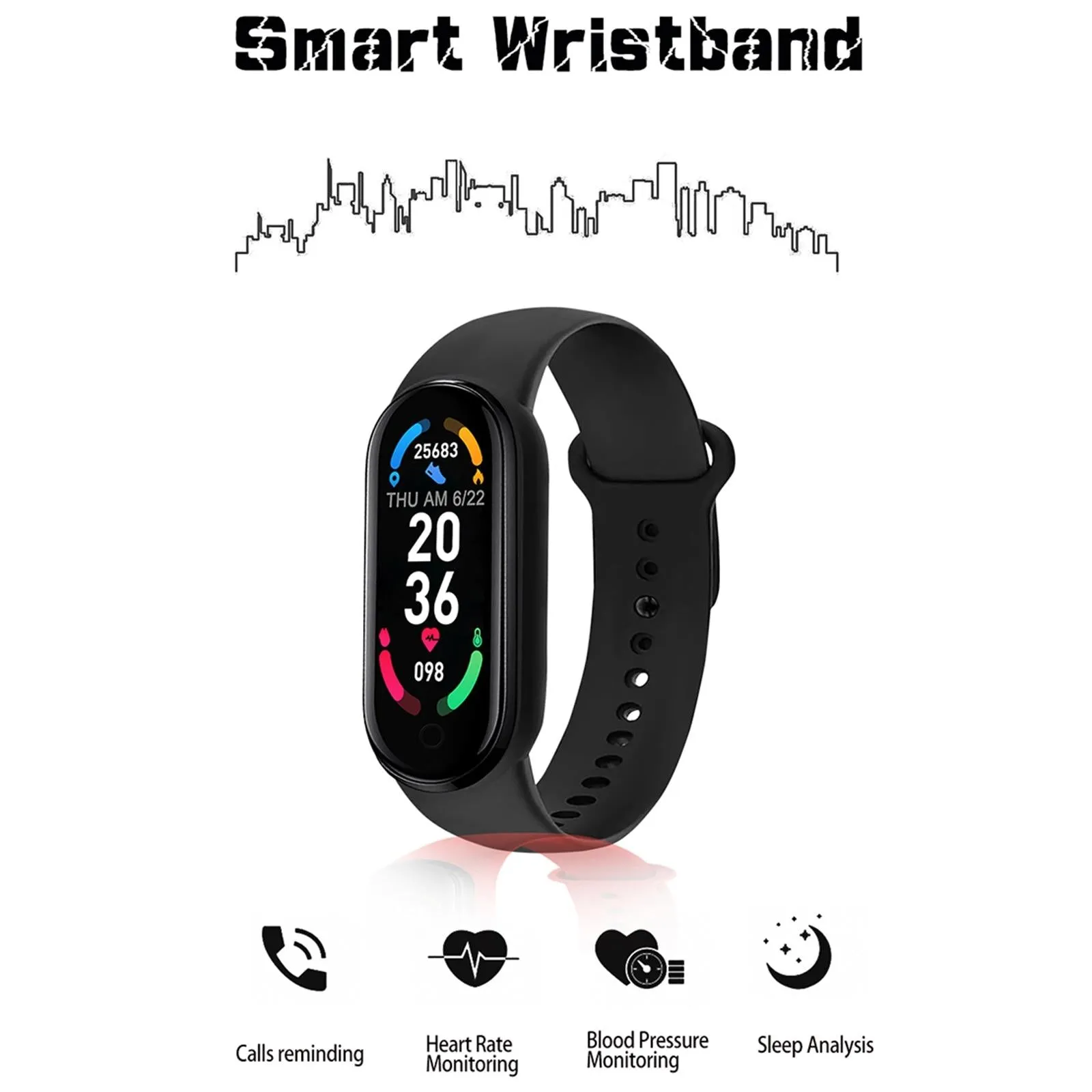Advanced Health Tracker With Heart Rate Blood Pressure And Sleep Monitoring