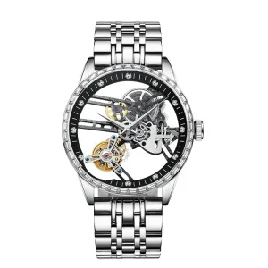 AESOP Hollow Diamond Tourbillon Watch Automatic Watches Special Hollow Mechanical Luxury Watches Steel Strap 2021