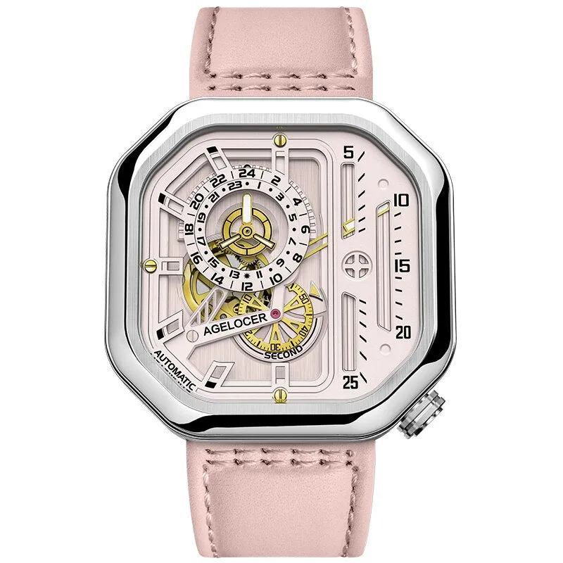 AGELOCER New Desigin Green Woman Mechanical Watch Sapphire Street Style Casual Fashion Automatic Watches aaa Ladies Watch