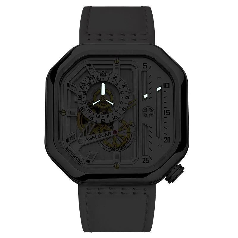 AGELOCER New Desigin Green Woman Mechanical Watch Sapphire Street Style Casual Fashion Automatic Watches aaa Ladies Watch