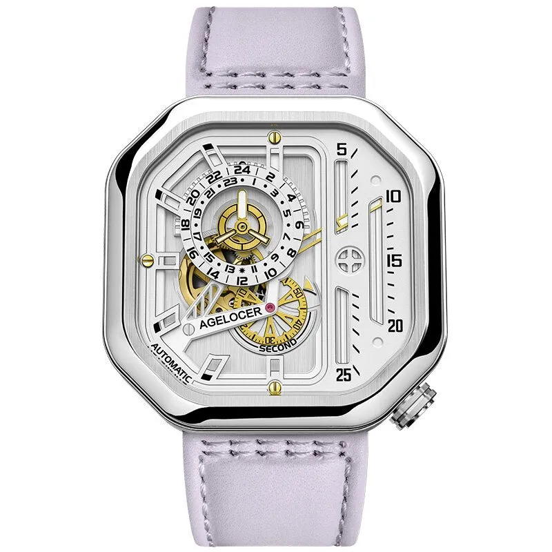 AGELOCER New Desigin Green Woman Mechanical Watch Sapphire Street Style Casual Fashion Automatic Watches aaa Ladies Watch
