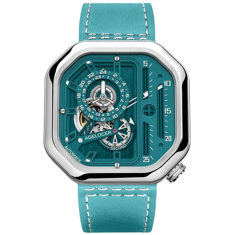 AGELOCER New Desigin Green Woman Mechanical Watch Sapphire Street Style Casual Fashion Automatic Watches aaa Ladies Watch