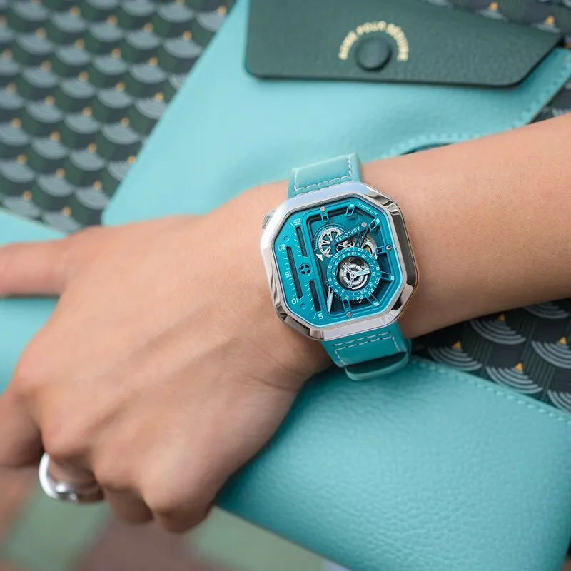 AGELOCER New Desigin Green Woman Mechanical Watch Sapphire Street Style Casual Fashion Automatic Watches aaa Ladies Watch