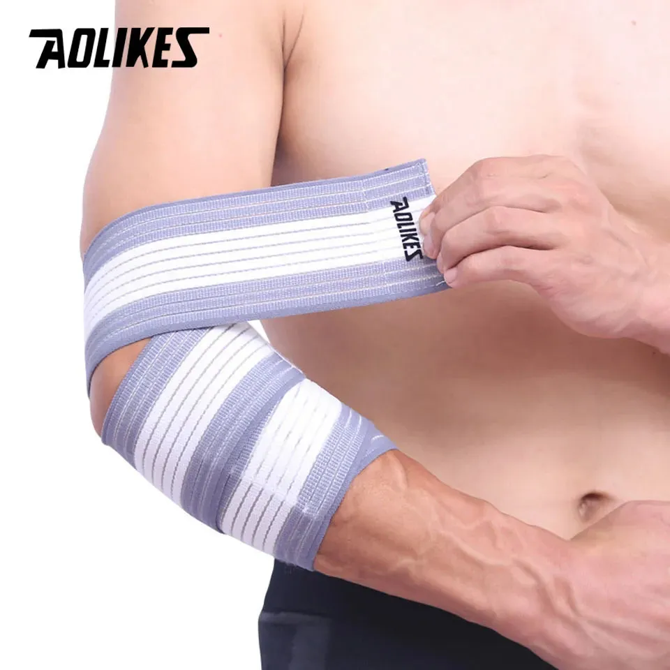 AOLIKES 1PCS Basketball Badminton Tennis Elbow Pad Ankle Brace Wrap Support Elastic Gym Sport Elbowband Fitness Bandage