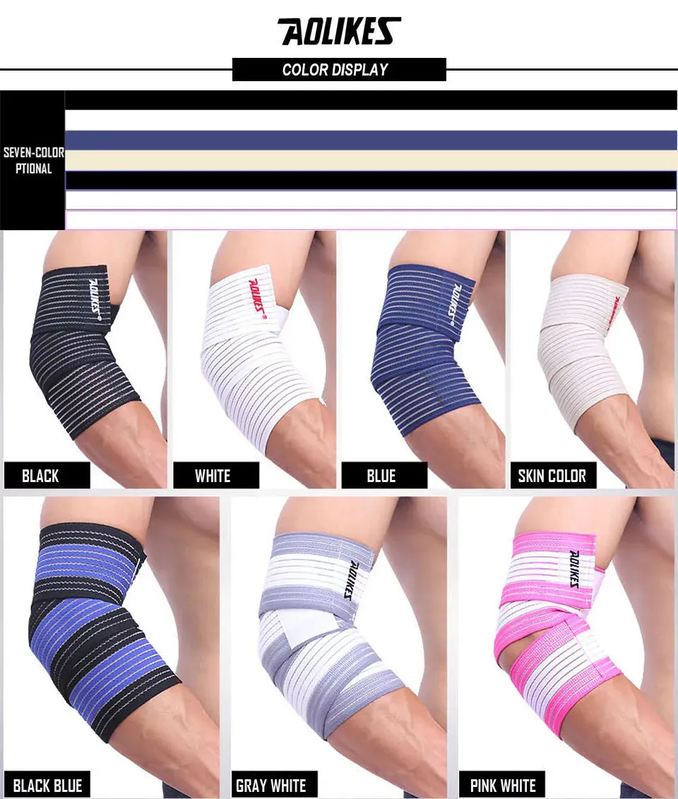 AOLIKES 1PCS Basketball Badminton Tennis Elbow Pad Ankle Brace Wrap Support Elastic Gym Sport Elbowband Fitness Bandage