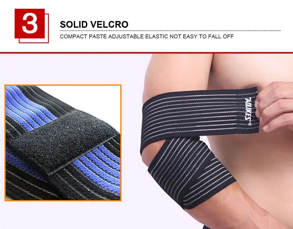 AOLIKES 1PCS Basketball Badminton Tennis Elbow Pad Ankle Brace Wrap Support Elastic Gym Sport Elbowband Fitness Bandage