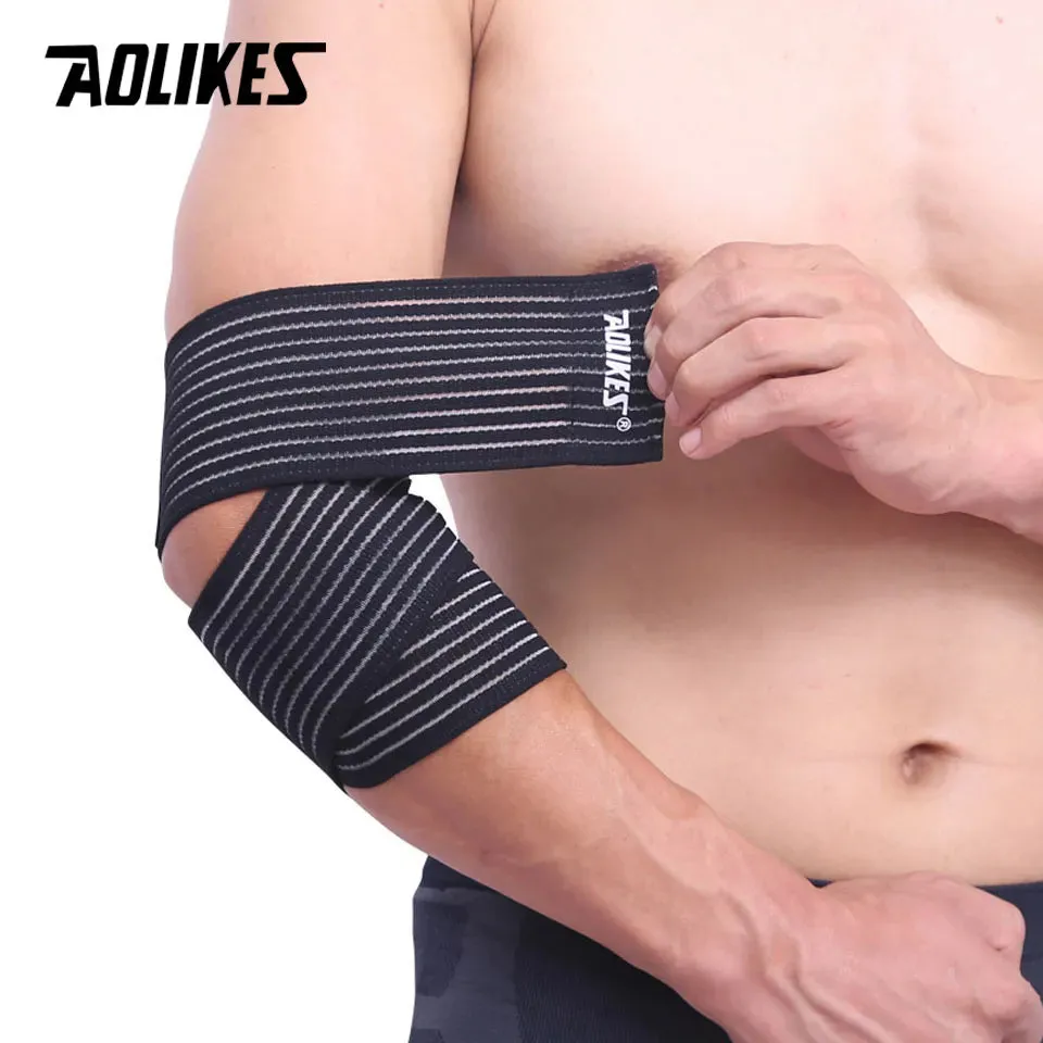 AOLIKES 1PCS Basketball Badminton Tennis Elbow Pad Ankle Brace Wrap Support Elastic Gym Sport Elbowband Fitness Bandage