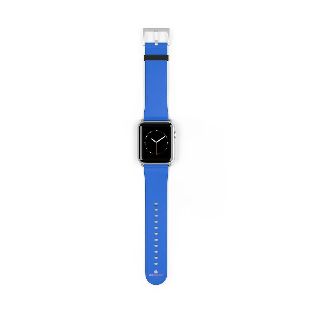 Blue Apple Watch Band, Solid Color 38mm/42mm Watch Band Strap For Apple Watches- Made in USA
