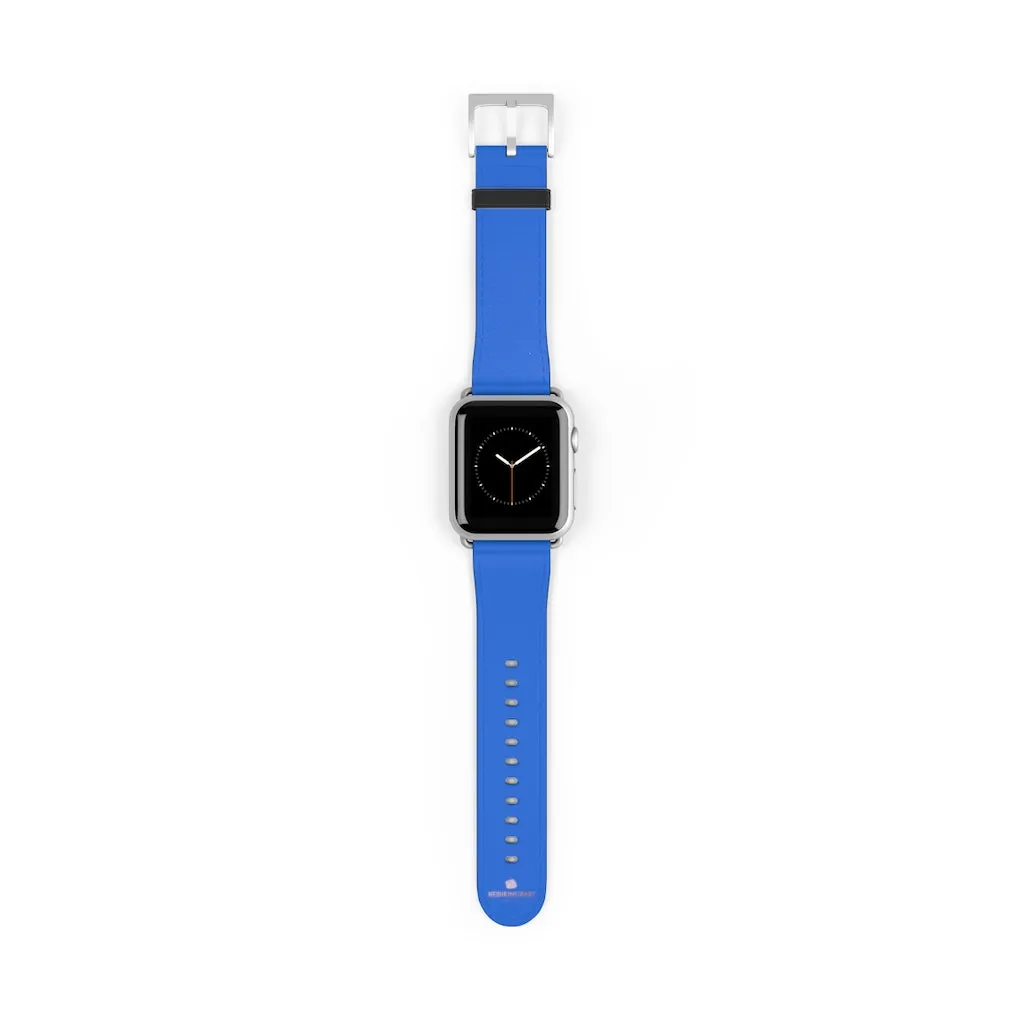 Blue Apple Watch Band, Solid Color 38mm/42mm Watch Band Strap For Apple Watches- Made in USA