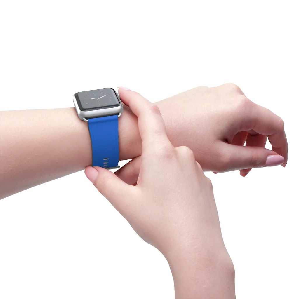 Blue Apple Watch Band, Solid Color 38mm/42mm Watch Band Strap For Apple Watches- Made in USA