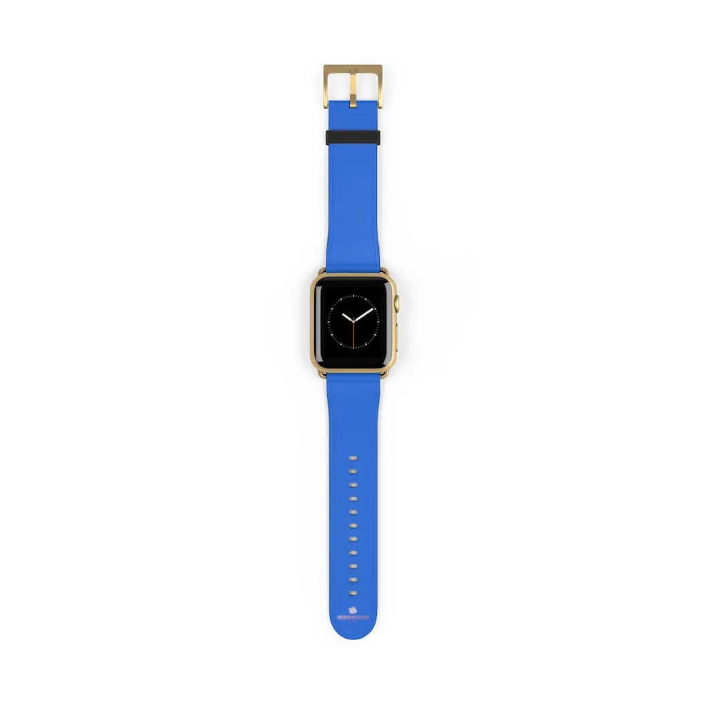 Blue Apple Watch Band, Solid Color 38mm/42mm Watch Band Strap For Apple Watches- Made in USA