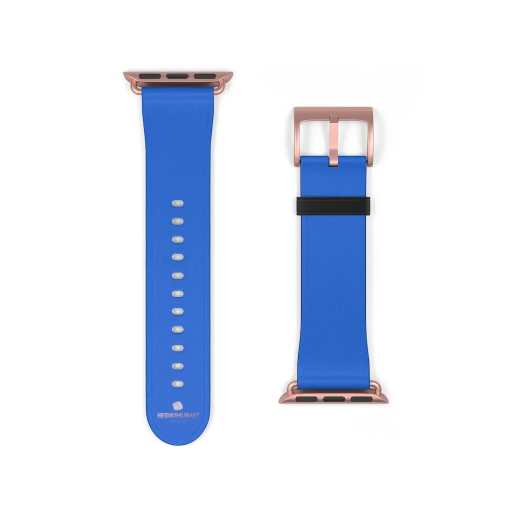 Blue Apple Watch Band, Solid Color 38mm/42mm Watch Band Strap For Apple Watches- Made in USA