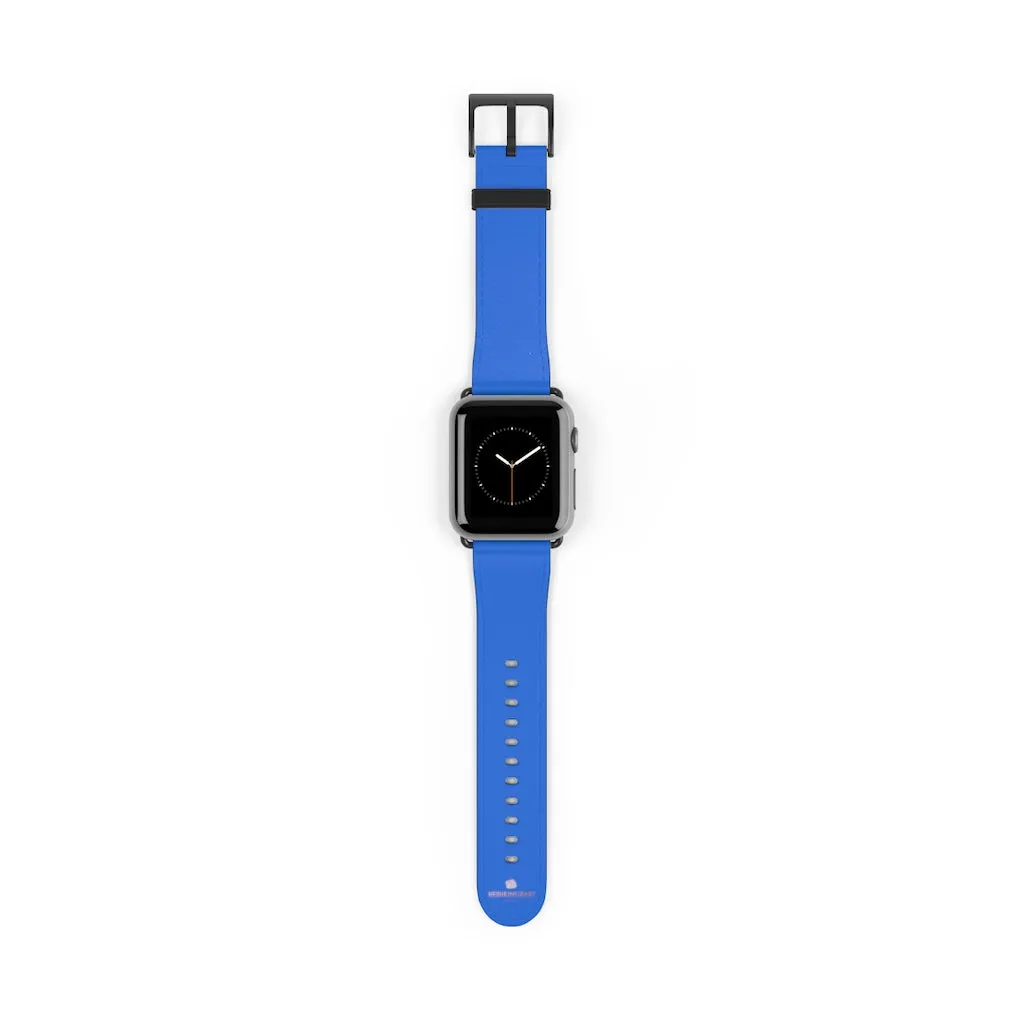 Blue Apple Watch Band, Solid Color 38mm/42mm Watch Band Strap For Apple Watches- Made in USA