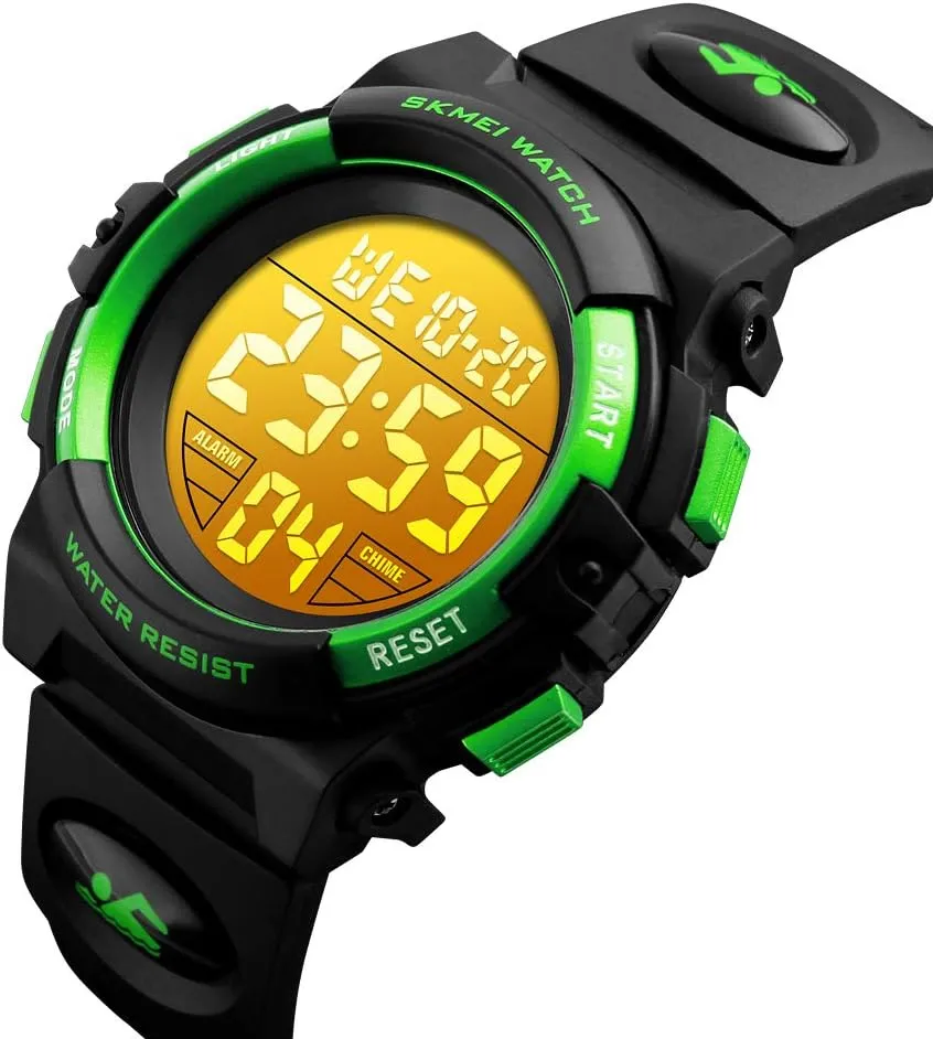 Boys Watch Digital Sports Waterproof Outdoor Kids Watches Alarm Clock 12/24 H Stopwatch Calendar 3-15 Year Old Boys Girls Wristwatch