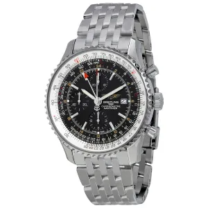 Breitling Navitimer World Black Dial Men's Watch A2432212-B726SS A2432212-B726-453A