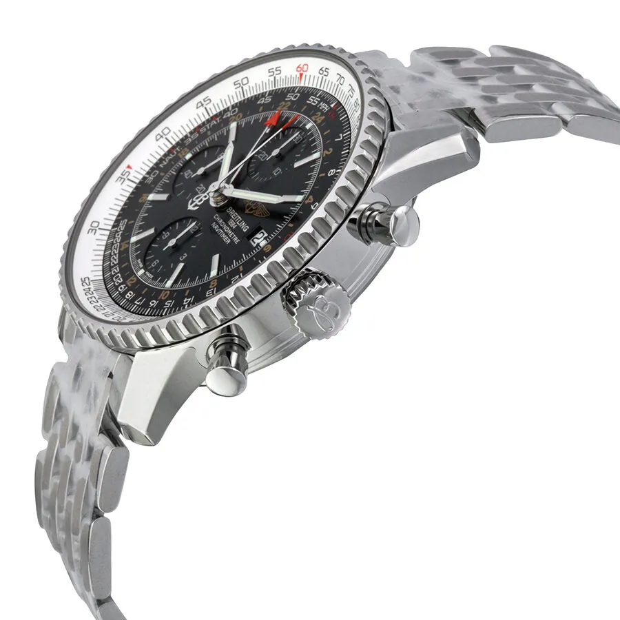 Breitling Navitimer World Black Dial Men's Watch A2432212-B726SS A2432212-B726-453A