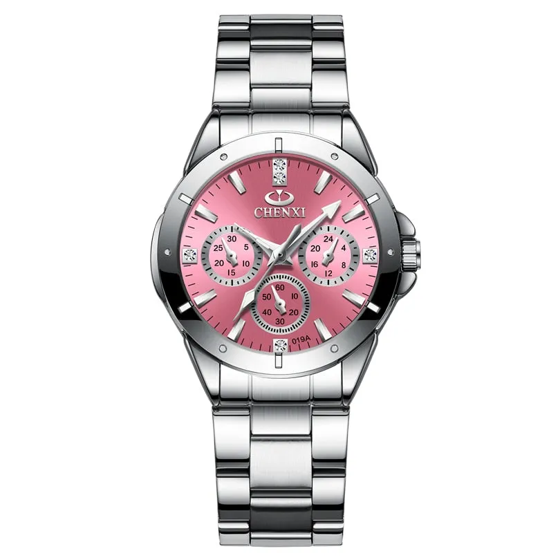 CHENXI 019A Women Fashion Luxury Watches Women&#39;s Quartz Wristwatches  Ladies Luxury Rhinestone Dial Clock Waterproof Reloj Mujer