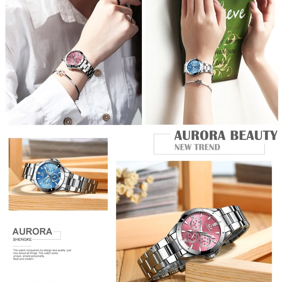 CHENXI 019A Women Fashion Luxury Watches Women&#39;s Quartz Wristwatches  Ladies Luxury Rhinestone Dial Clock Waterproof Reloj Mujer