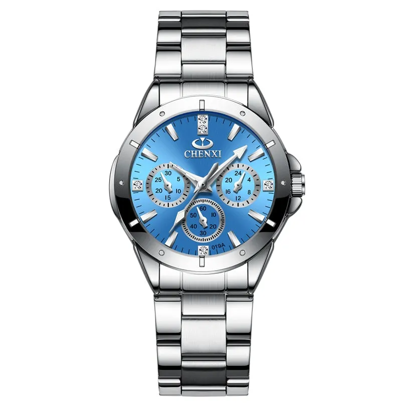 CHENXI 019A Women Fashion Luxury Watches Women&#39;s Quartz Wristwatches  Ladies Luxury Rhinestone Dial Clock Waterproof Reloj Mujer
