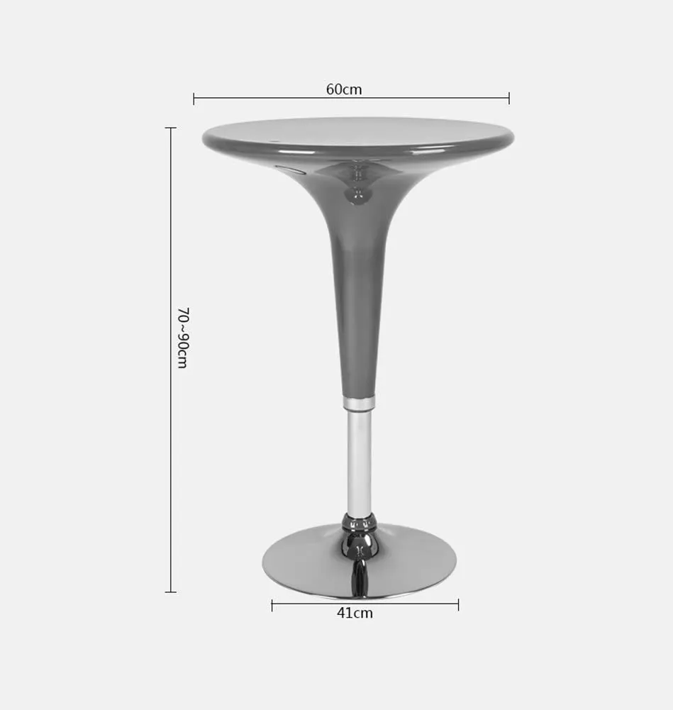 Chrome Bar Cocktail Table Blue