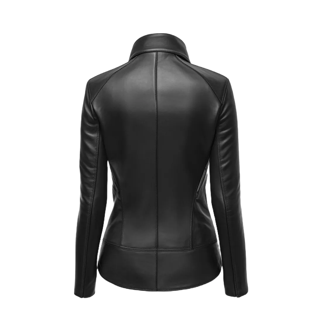 Classic Black Slim-Fit Leather Jacket - Premium Finish | El Zoro
