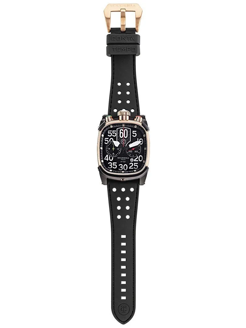 CT Scuderia SCRAMBLER SATURNO Swiss Made Mens Rose Gold Watch CWEF00219