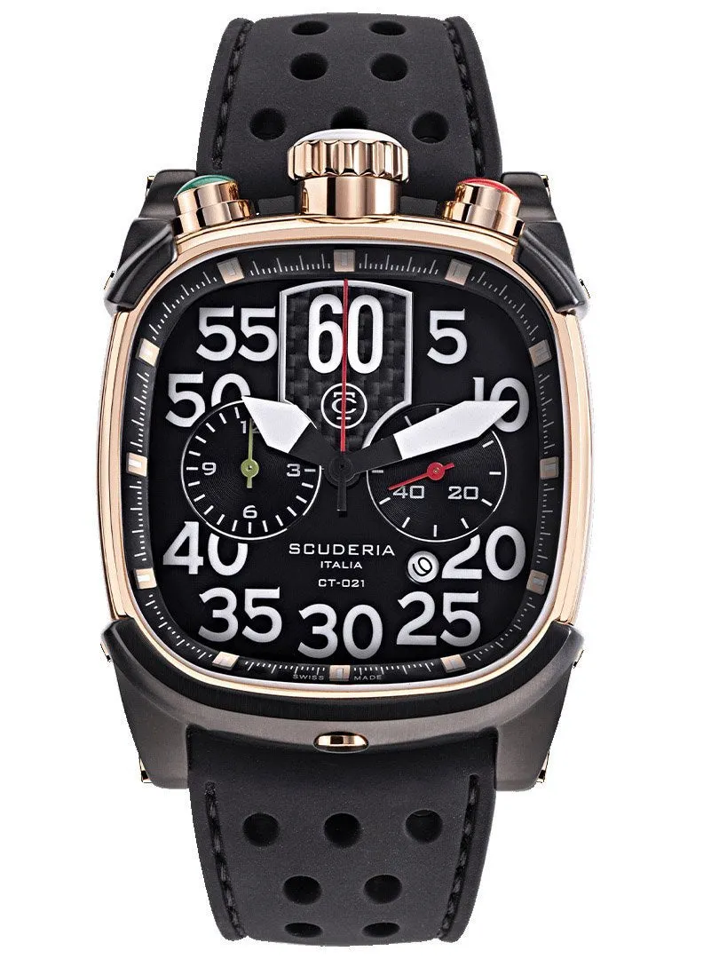 CT Scuderia SCRAMBLER SATURNO Swiss Made Mens Rose Gold Watch CWEF00219