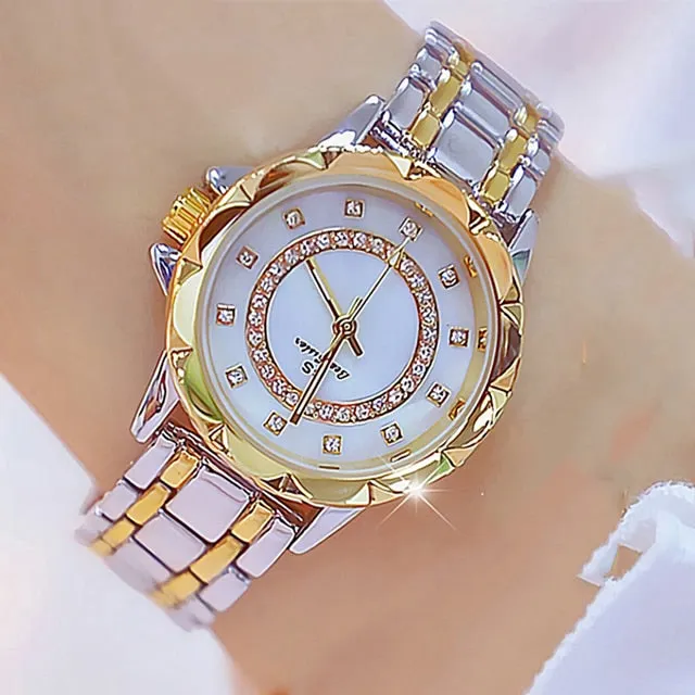 Diamond Women Watch Luxury Brand 2021 Rhinestone Elegant Ladies Watches Rose Gold Clock Wrist Watches For Women relogio feminino