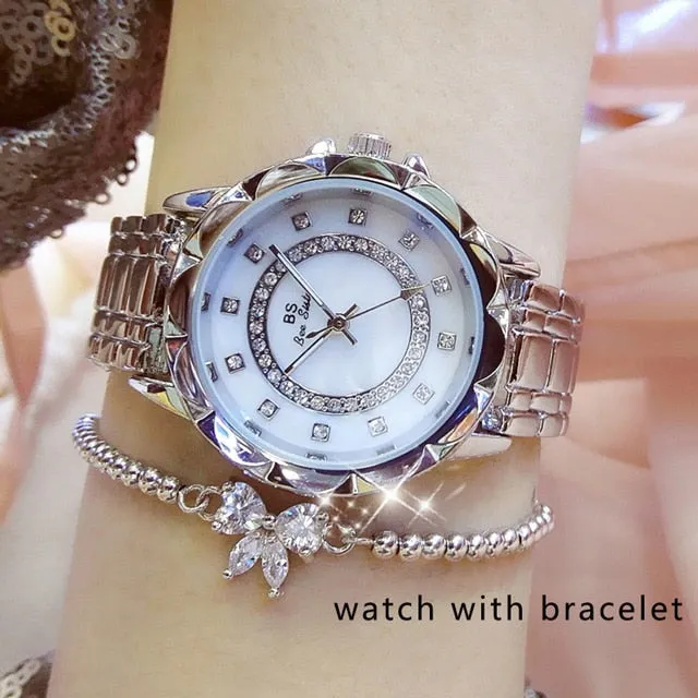 Diamond Women Watch Luxury Brand 2021 Rhinestone Elegant Ladies Watches Rose Gold Clock Wrist Watches For Women relogio feminino