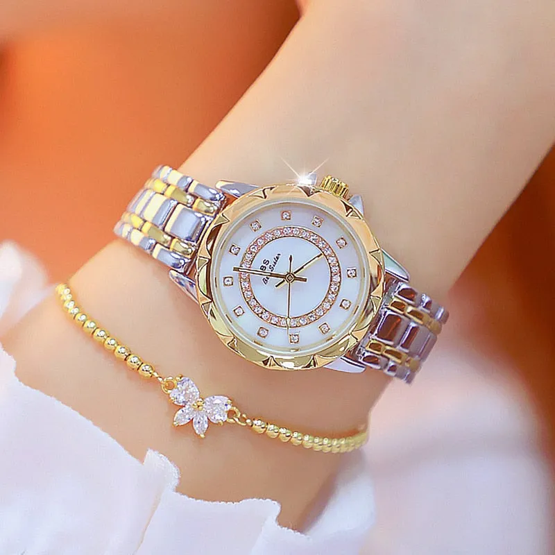 Diamond Women Watch Luxury Brand 2021 Rhinestone Elegant Ladies Watches Rose Gold Clock Wrist Watches For Women relogio feminino