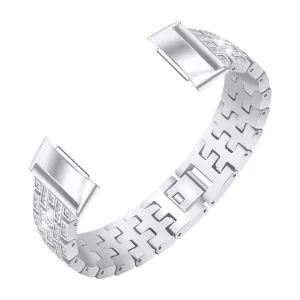 Fitbit Charge 5 shiny rhinestone watch strap - Silver
