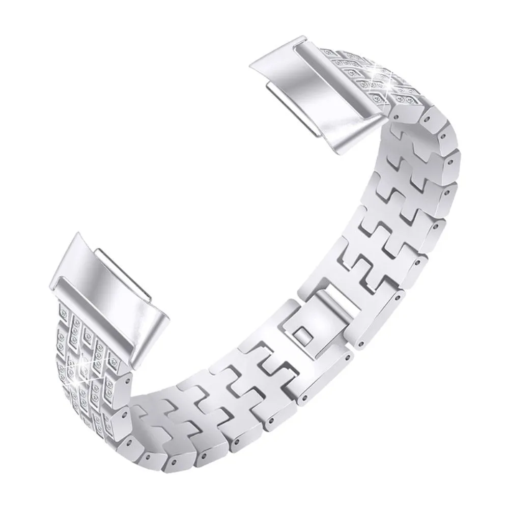 Fitbit Charge 5 shiny rhinestone watch strap - Silver