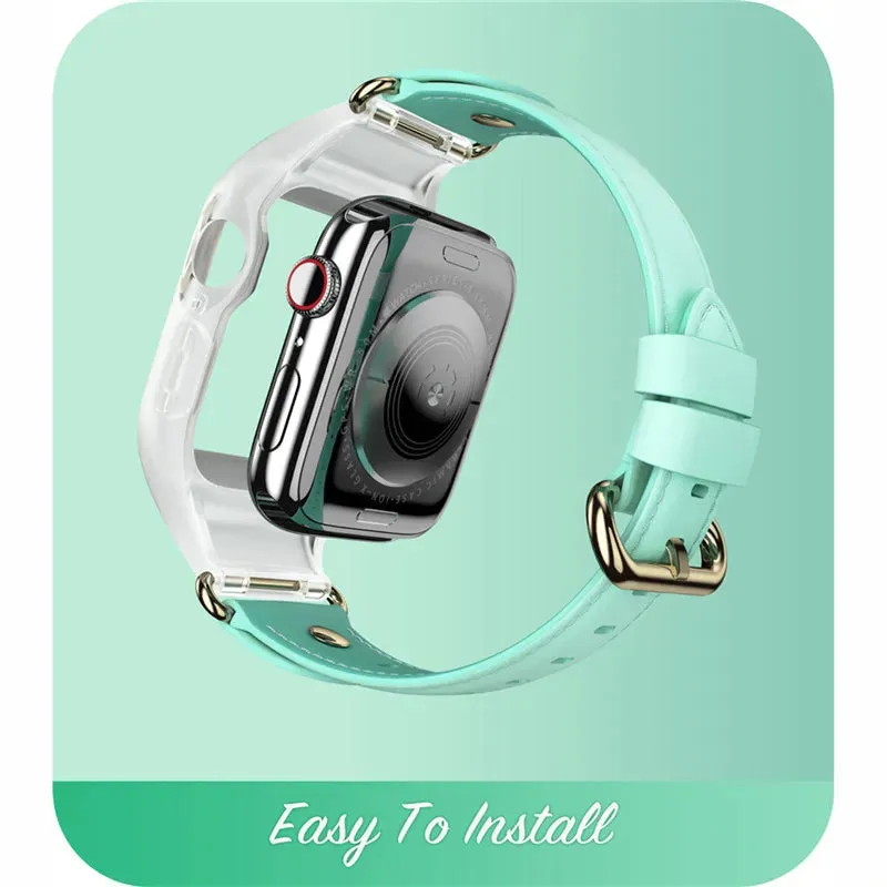 For Apple Watch Series 3 / 2 / 1 38Mm Cosmo Stylish Sporty Protective Bumper Case With Adjustable Strap Bands