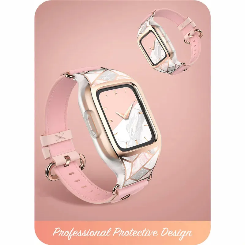 For Fitbit Versa Stylish Sporty Bumper Case & Wristband