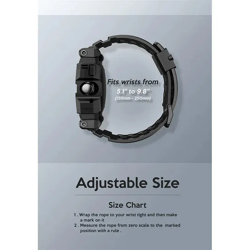 For Google Pixel Watch 3/2/1 41mm Armorbox Shockproof Protective Watch Case with Strap Band